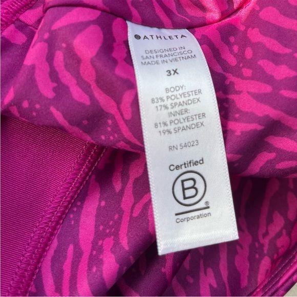 ATHLETA Ace Magenta Printed 13.5" Tennis Skort 3X NWT - Picture 7 of 11